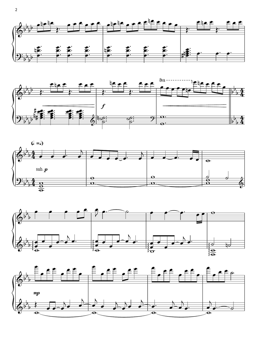 Let It Go (from Frozen) Piano Solo scores gallery preview page 2