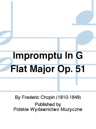 Book cover for Impromptu In G Flat Major Op. 51