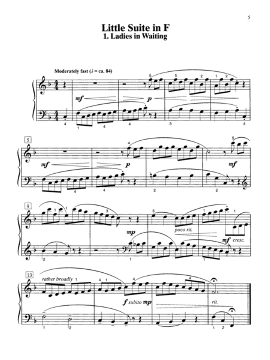 Fanfare and Other Courtly Scenes in Baroque Style Piano Solo scores gallery preview page 4