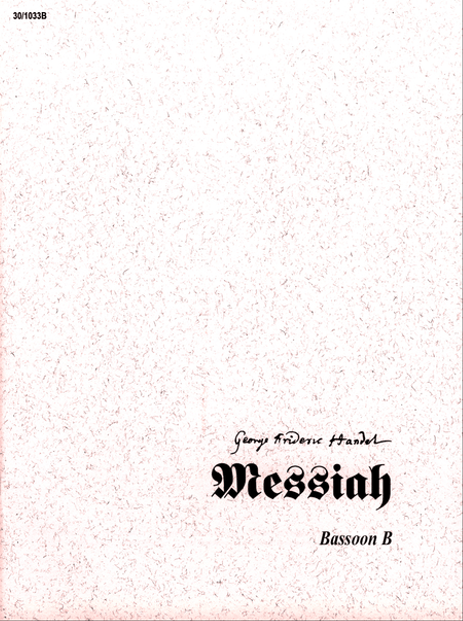 Messiah - Bassoon B Messiah - Bassoon B Bassoon Solo scores gallery preview page 1