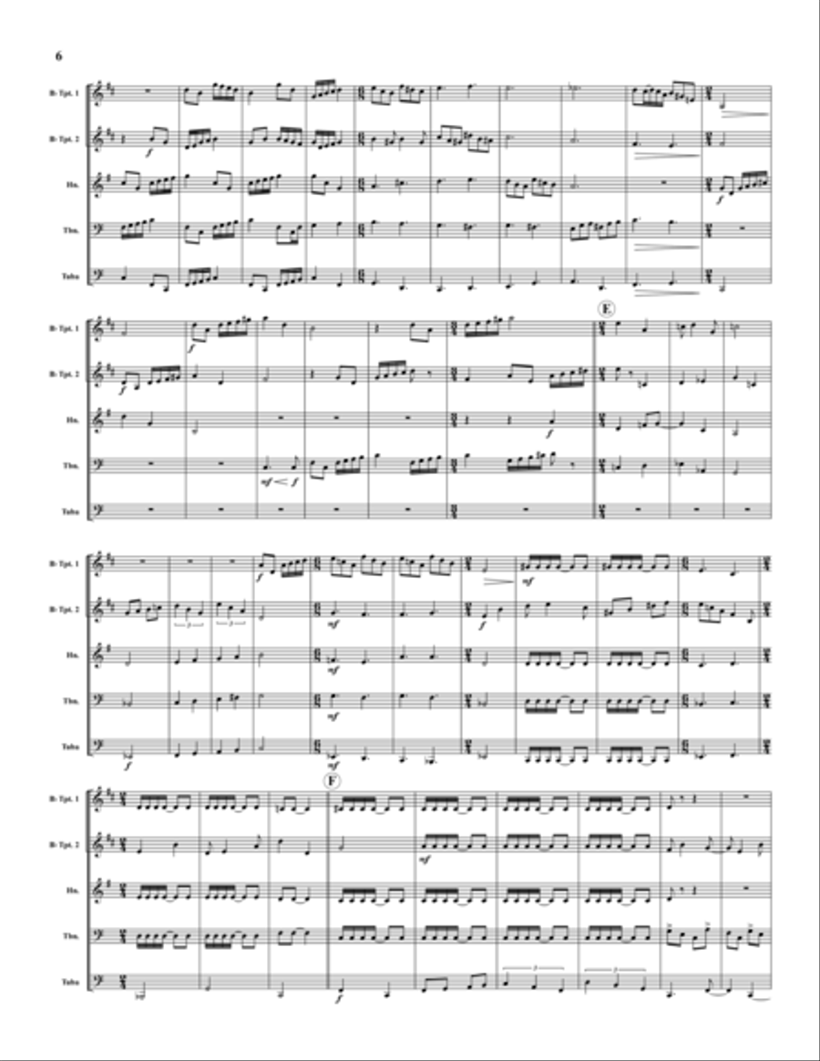 Brass Quintet No. 2: On Queen's Court Brass Quintet scores gallery preview page 6