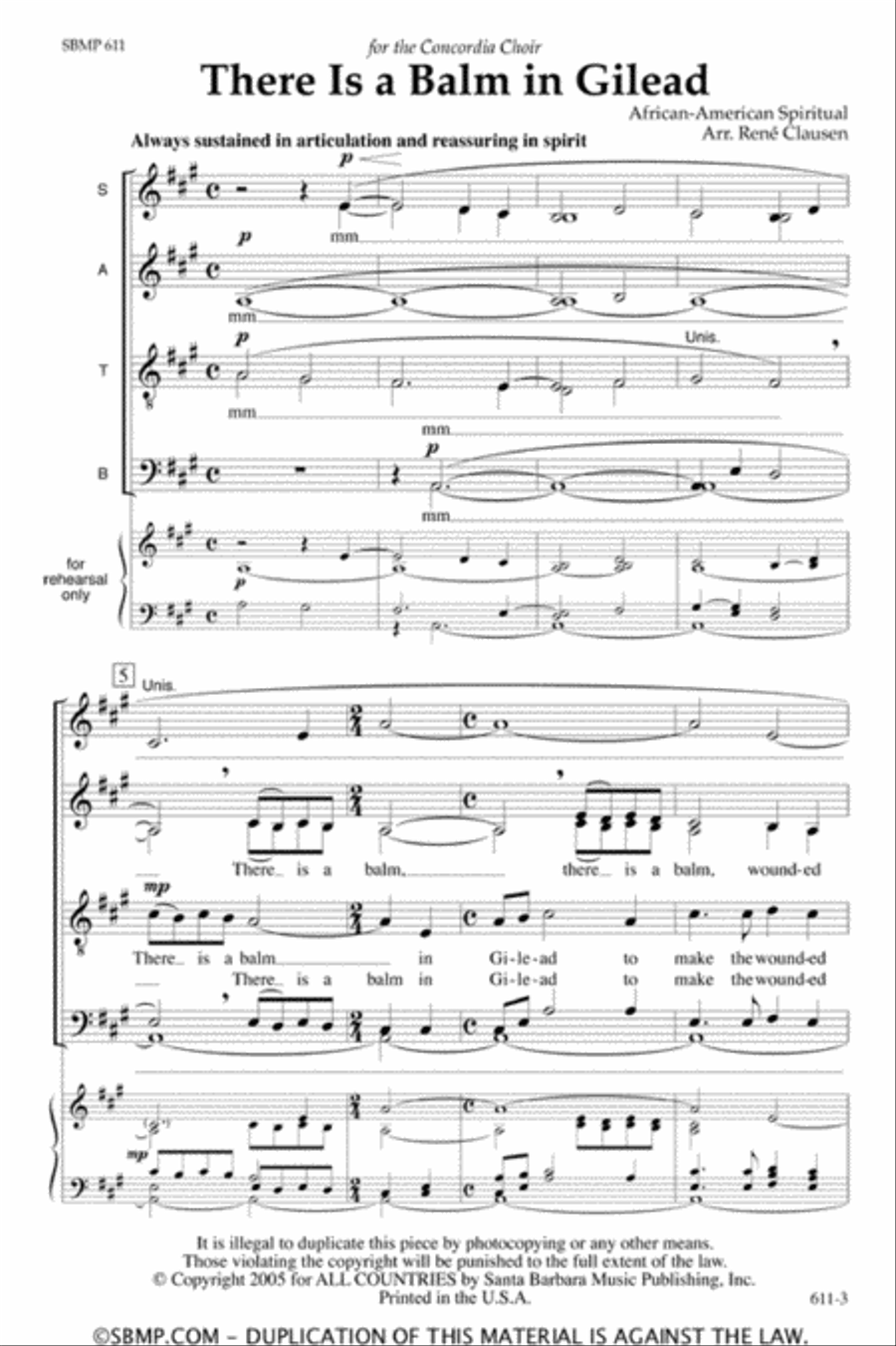 There Is a Balm in Gilead - SATB divisi Octavo Divisi scores gallery preview page 2