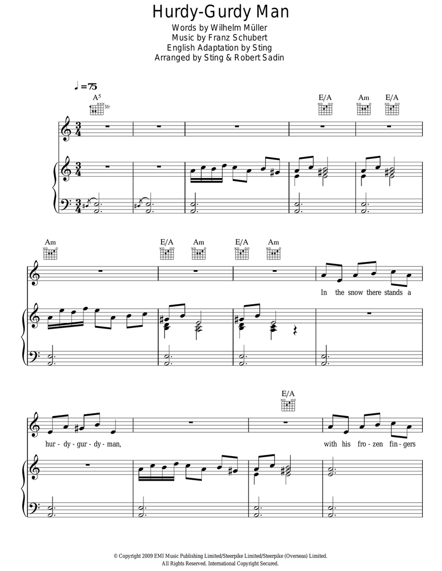 Hurdy-Gurdy Man Hurdy-Gurdy Man Acoustic Guitar scores gallery preview page 1