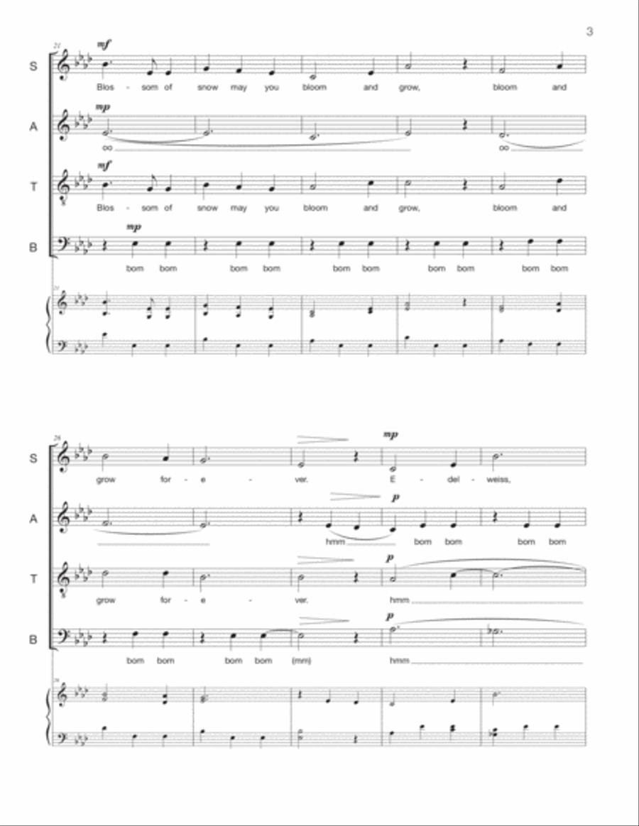 Edelweiss 4-Part scores gallery preview page 3