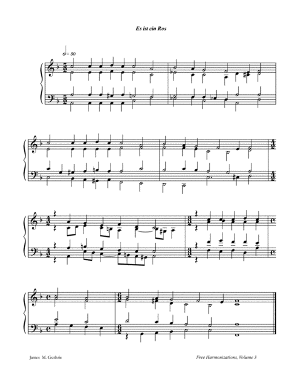 Guthrie: Free Harmonizations of Favorite Christmas Hymns Organ Solo scores gallery preview page 5