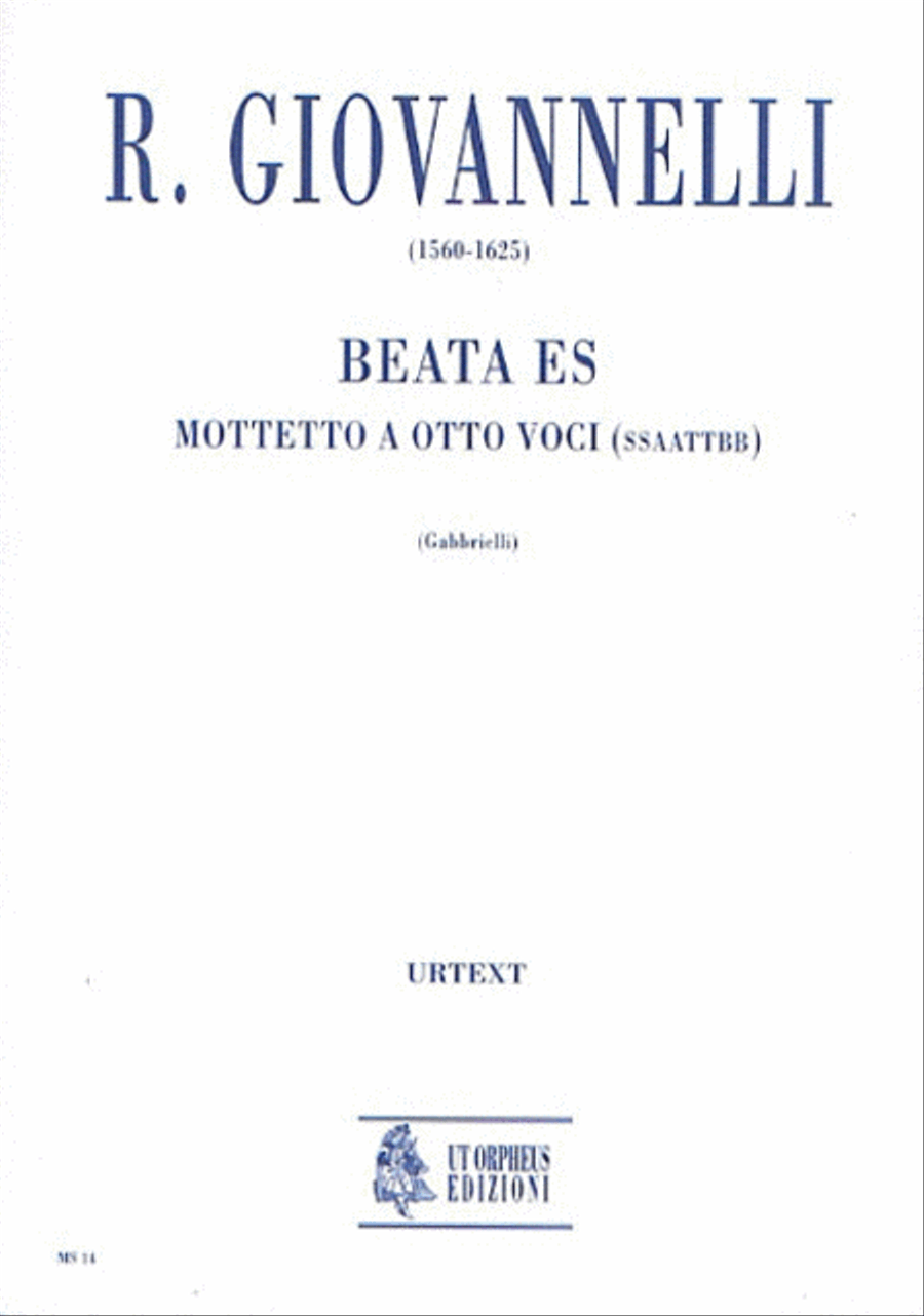 Beata es. Motet for 8 Voices (SATB-SATB) 4-Part scores gallery preview page 1