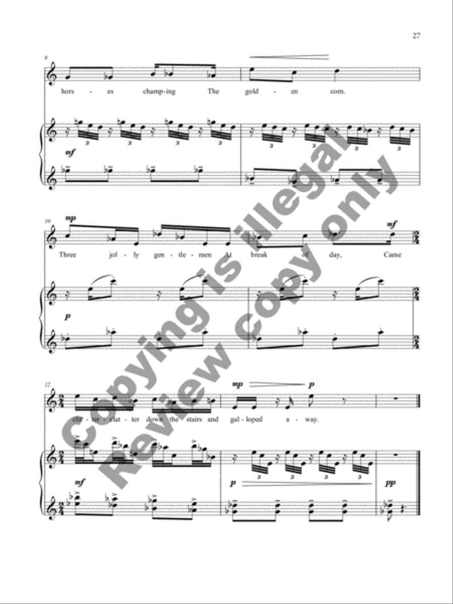Peacock Pie Tenor Voice scores gallery preview page 12