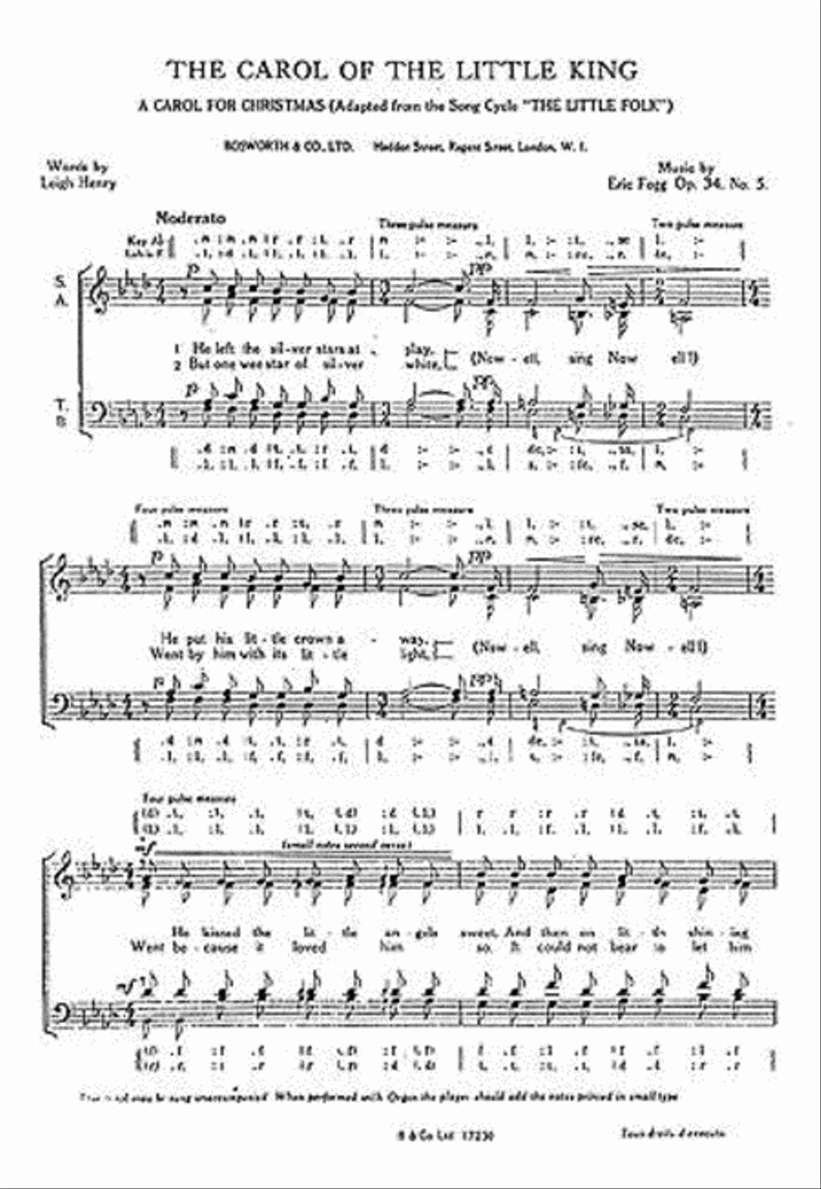 Fogg, E Carol Of The Little King And Jesukin 4-Part scores gallery preview page 2