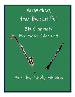 America, the Beautiful, Bb Clarinet and Bb Bass Clarinet Duet