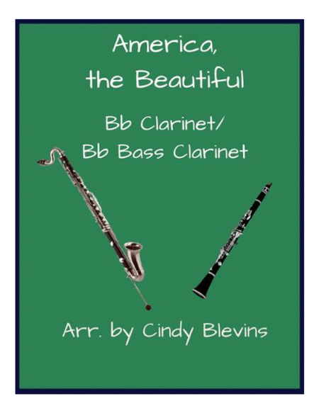 America, the Beautiful, Bb Clarinet and Bb Bass Clarinet Duet image number null