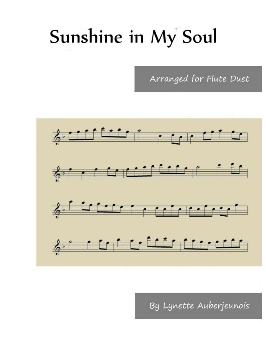 Sunshine in My Soul - Flute Duet Flute Duet scores gallery preview page 1