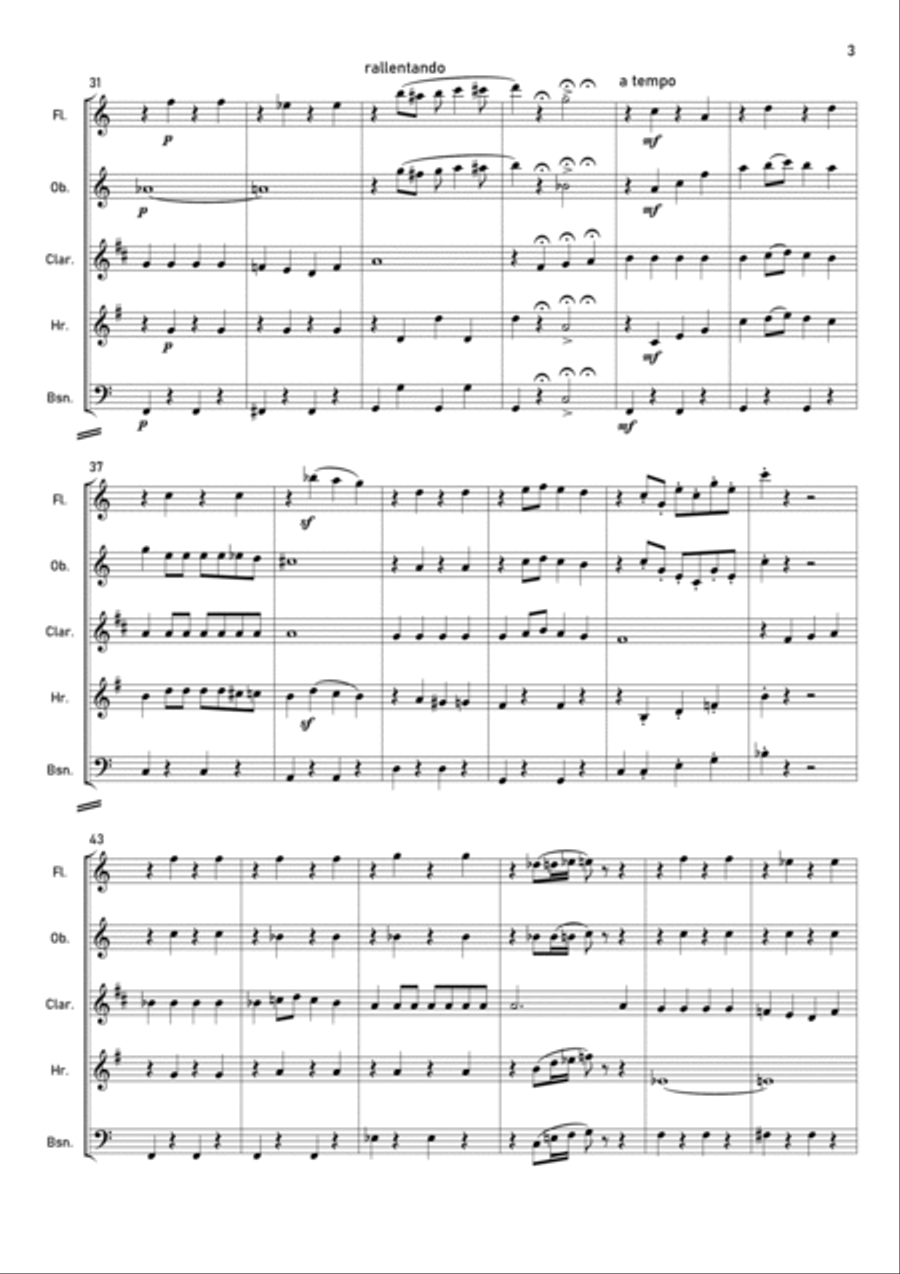 If I Were A Rich Man If I Were A Rich Man Woodwind Quintet scores gallery preview page 3