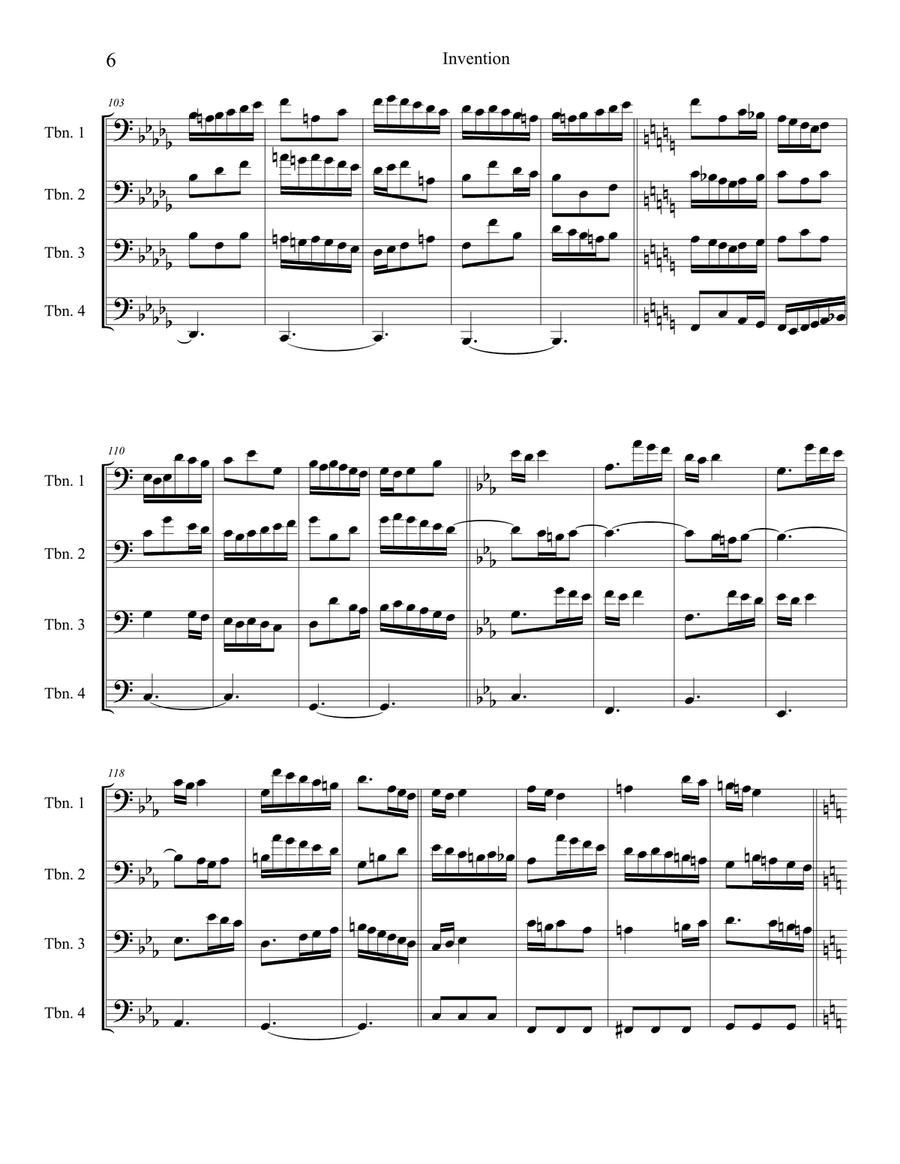 Invention Invention Brass Quartet scores gallery preview page 6