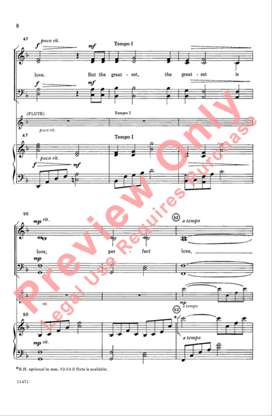 The Greatest of These Is Love 4-Part scores gallery preview page 9