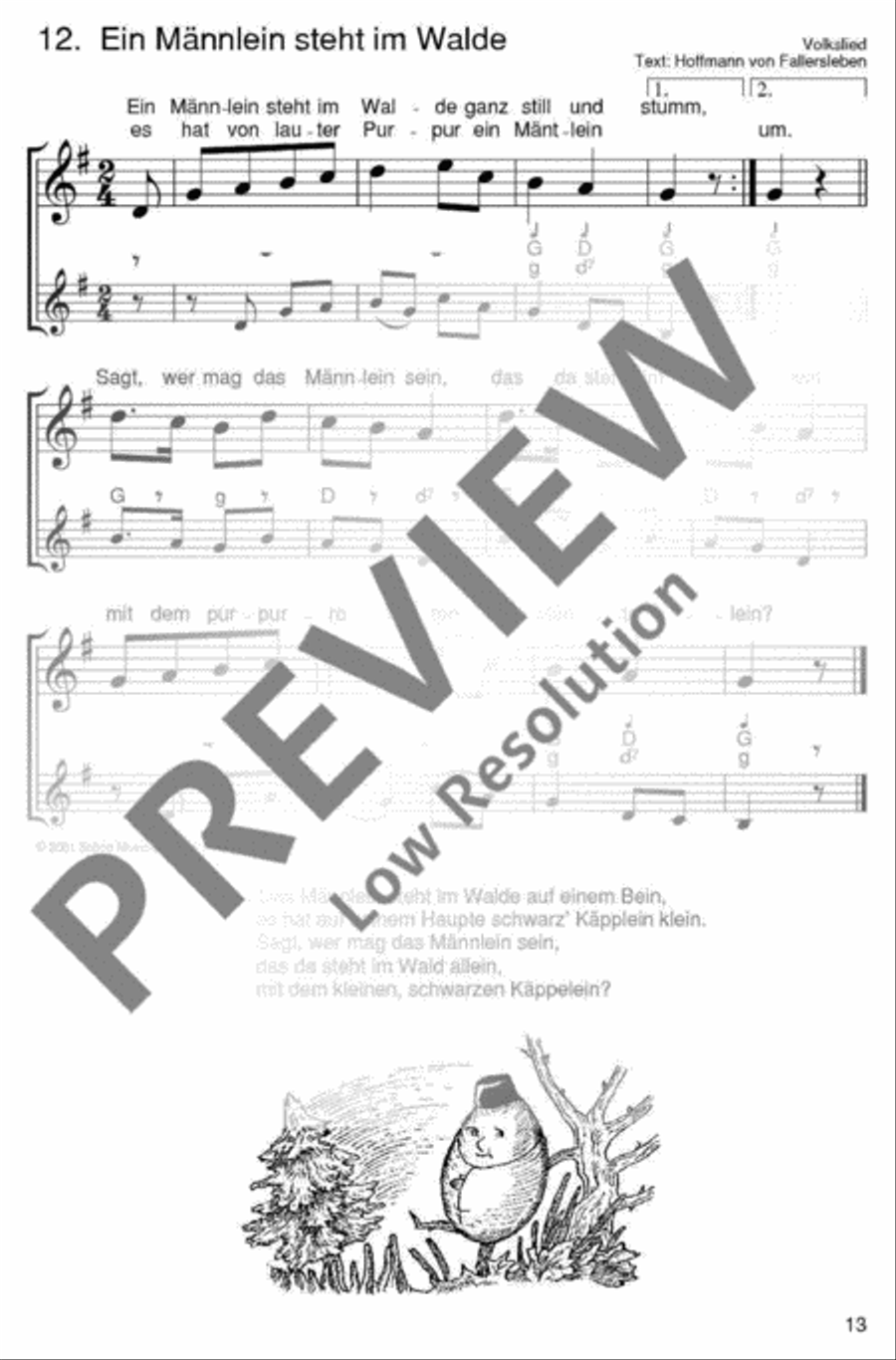 Die schönsten Volks- und Kinderlieder Accordion scores gallery preview page 14
