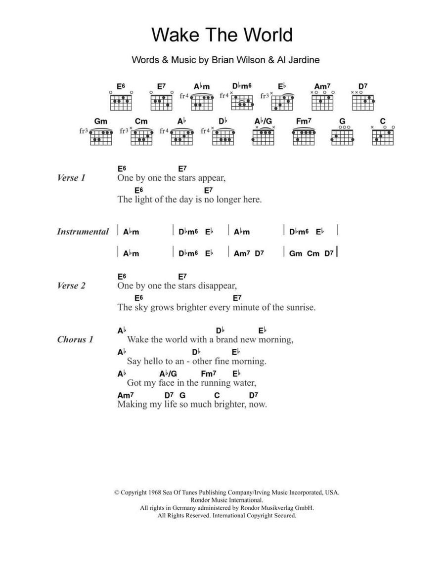 Wake The World Acoustic Guitar scores gallery preview page 1