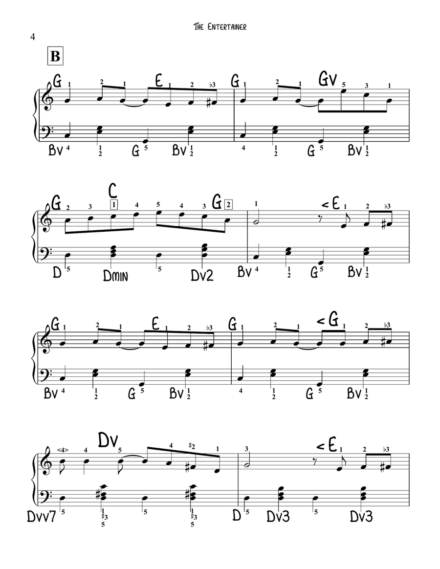 The Entertainer (Intermediate Level) Piano Solo scores gallery preview page 4