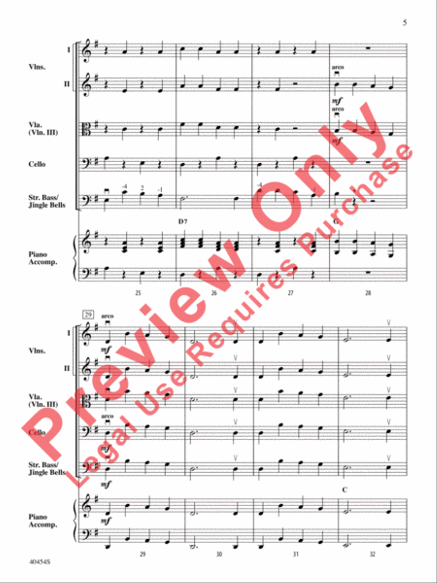 Jingle Basses String Orchestra scores gallery preview page 6