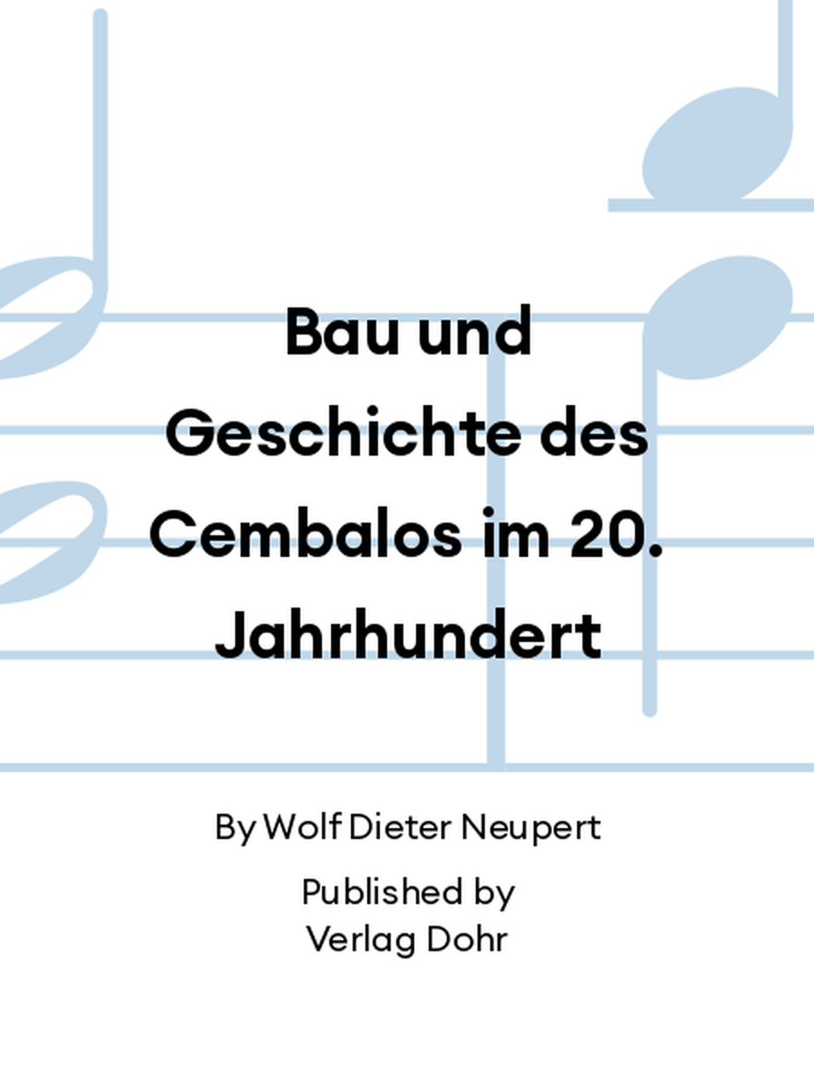 Bau und Geschichte des Cembalos im 20. Jahrhundert Cembalo scores gallery preview page 1