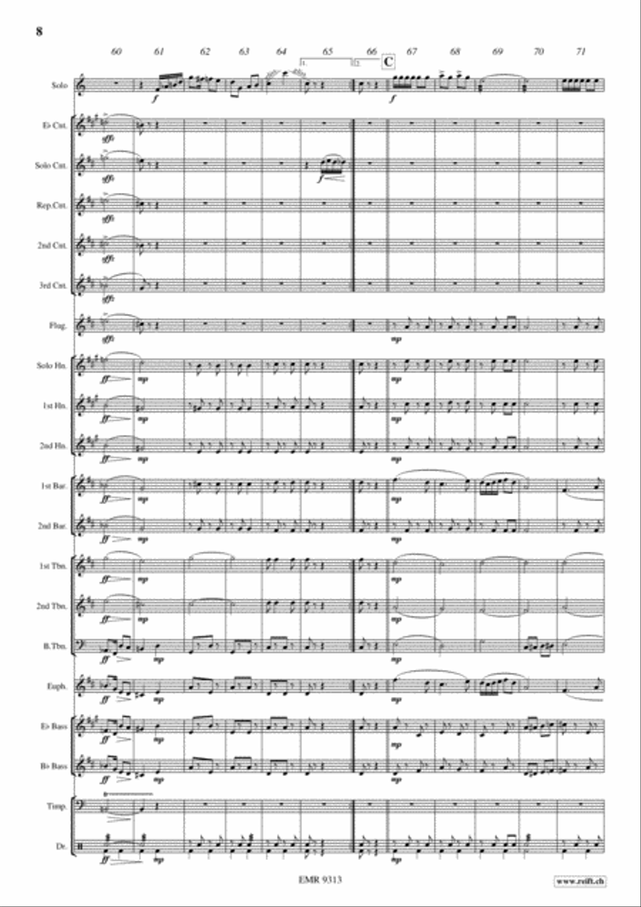 Xylophone In The Limelight Brass Band scores gallery preview page 9