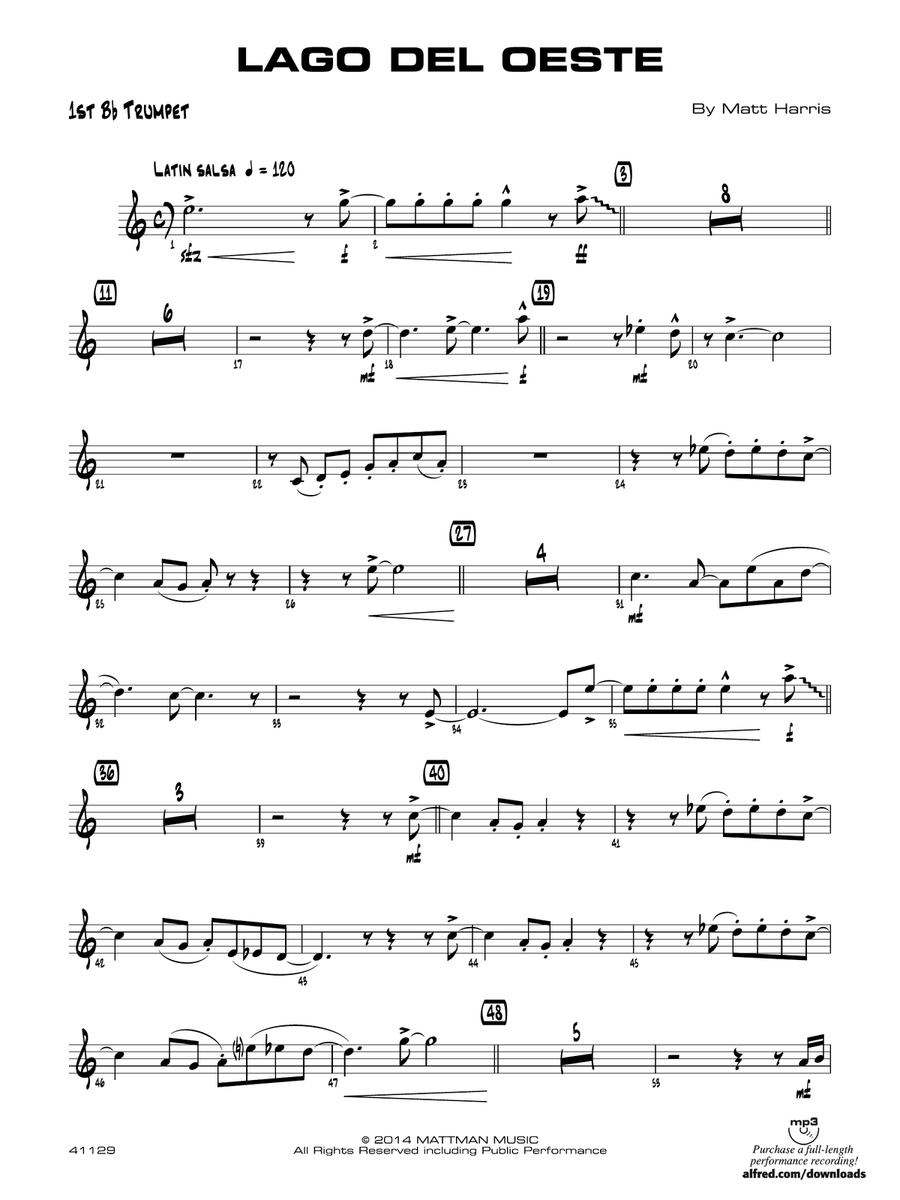 Lago del oeste: 1st B-flat Trumpet