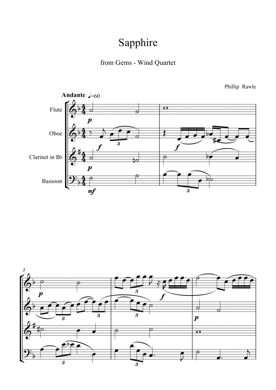 Gem Collection - Wind Quartet Woodwind Quartet scores gallery preview page 1