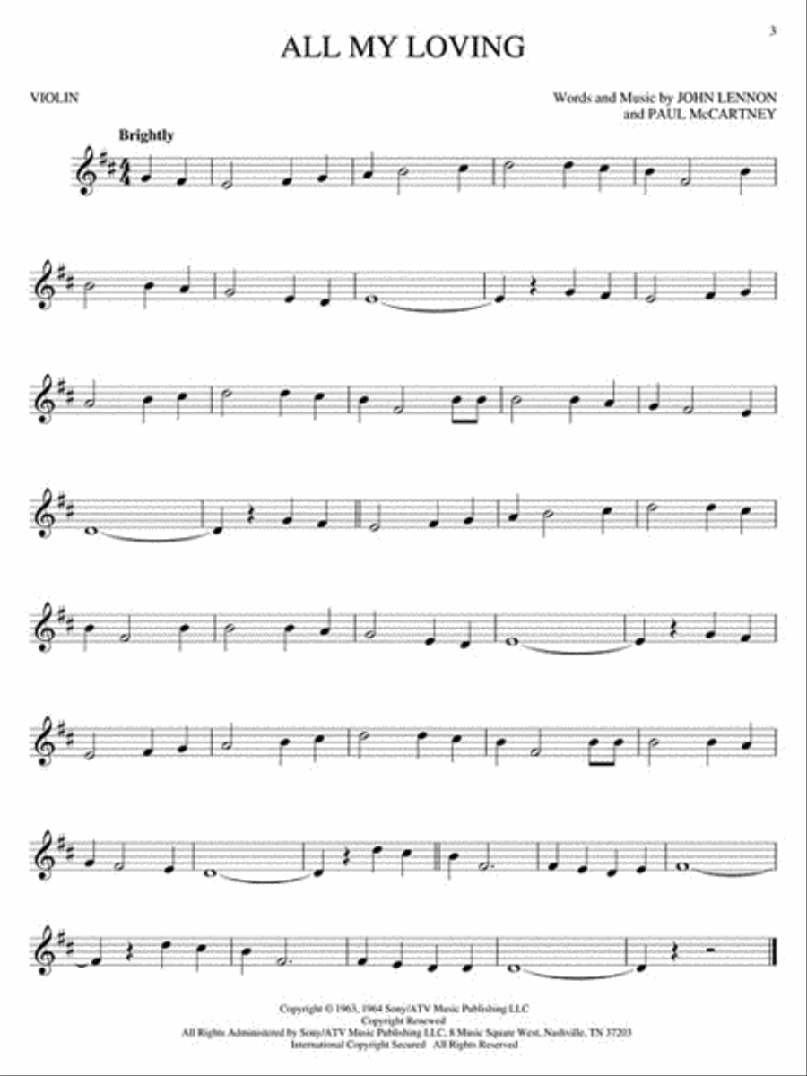 The Best of the Beatles – 2nd Edition Violin Solo scores gallery preview page 4