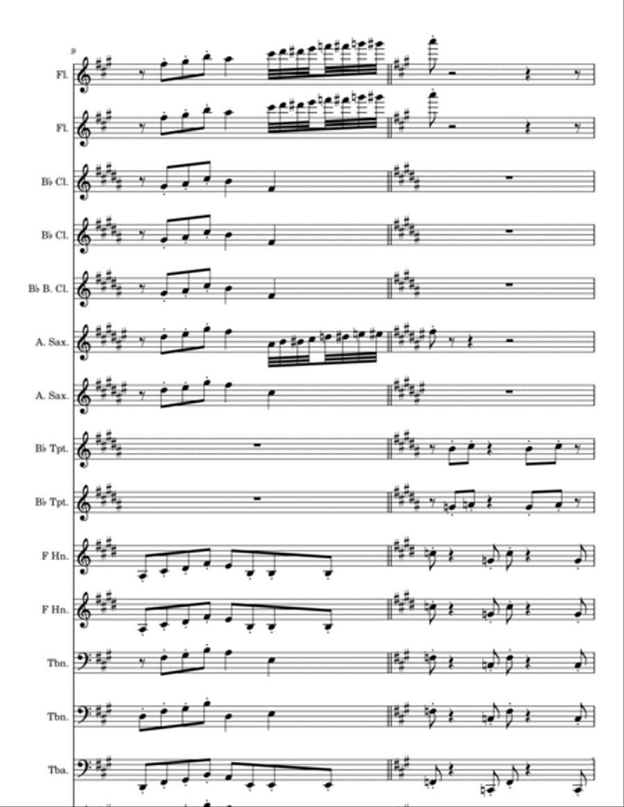 Beauty And The Beast Overture Concert Band scores gallery preview page 5