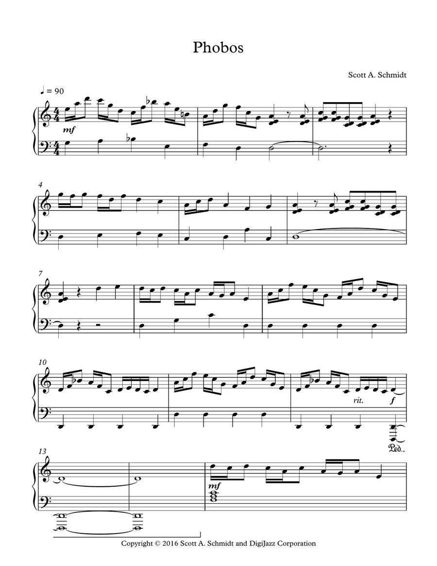 Phobos Piano Solo scores gallery preview page 1