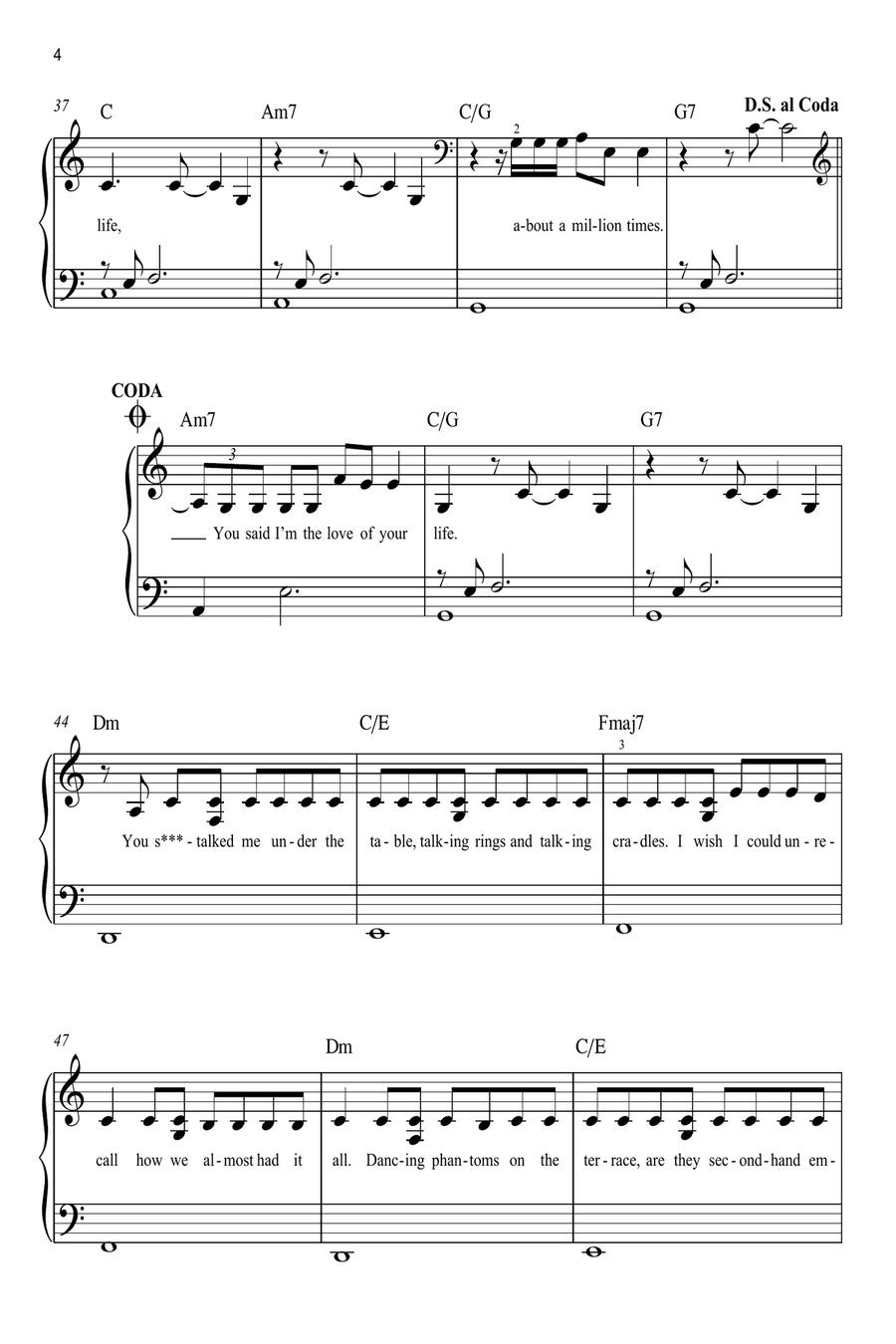 Loml Easy Piano scores gallery preview page 4