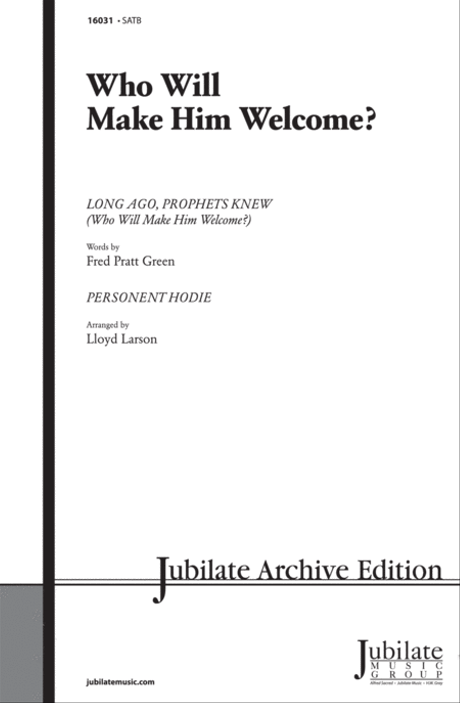 Who Will Make Him Welcome? 4-Part scores gallery preview page 1
