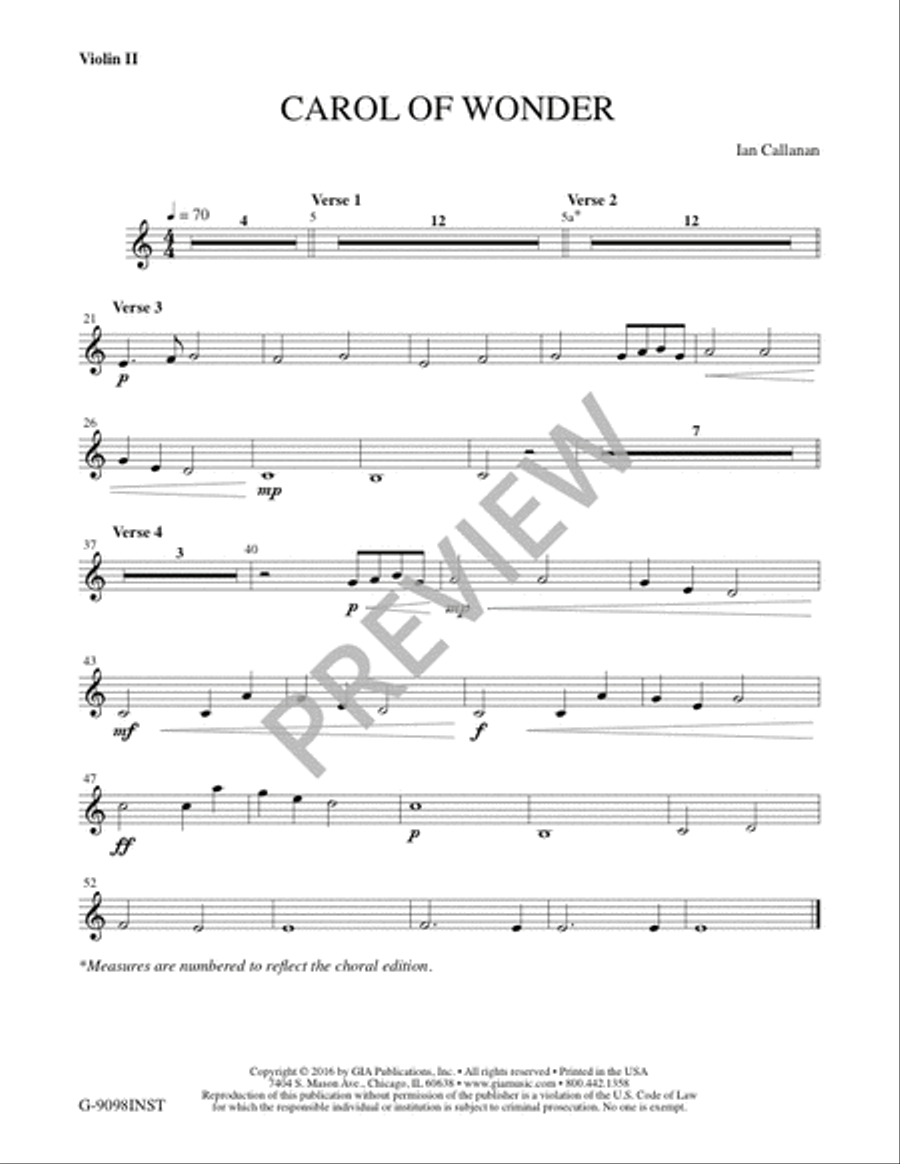 Carol of Wonder - Instrument edition 4-Octaves scores gallery preview page 3