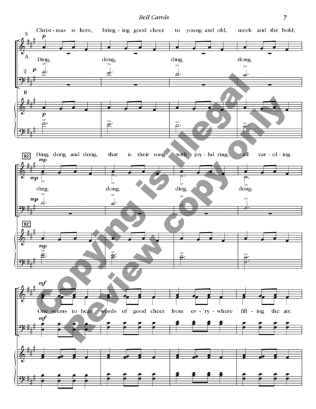 Christmas Ornaments: 3. Bell Carols (Choral Score)