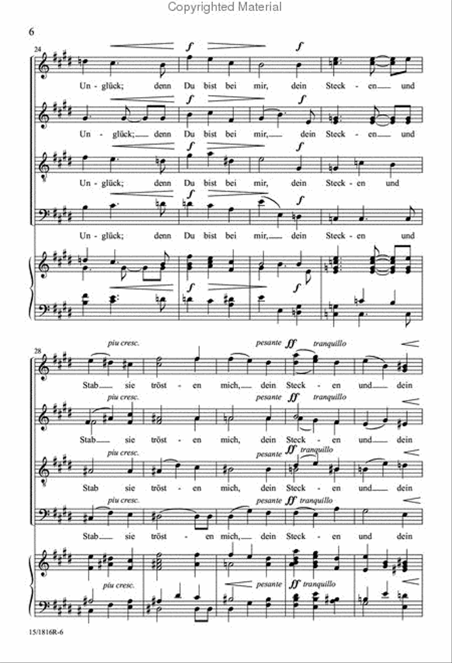 Und Ob Ich Schon Wanderte in Finstren Tal Divisi scores gallery preview page 6