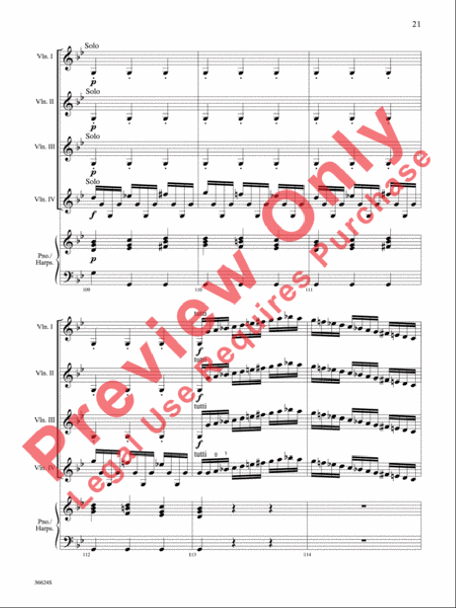 Violins Go Vivaldi -- Two Movements for Violin Quartet Small Ensemble scores gallery preview page 22