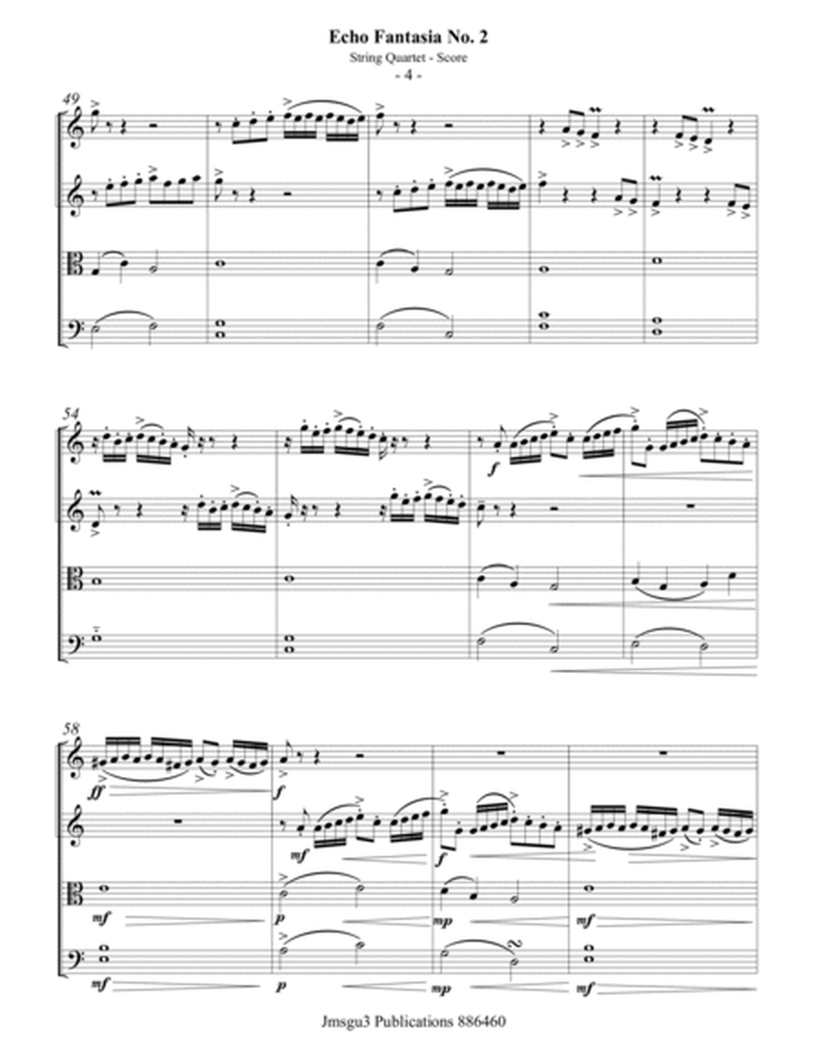 Sweelinck: Echo Fantasia No. 2 for String Quartet - Score Only image number null