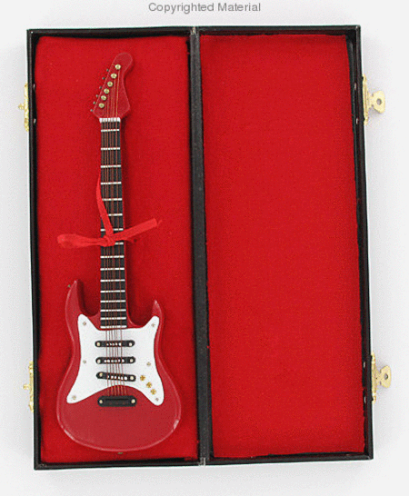 miniature instrument: red electric guitar
