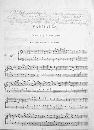 Vanhall's Favorite Overture