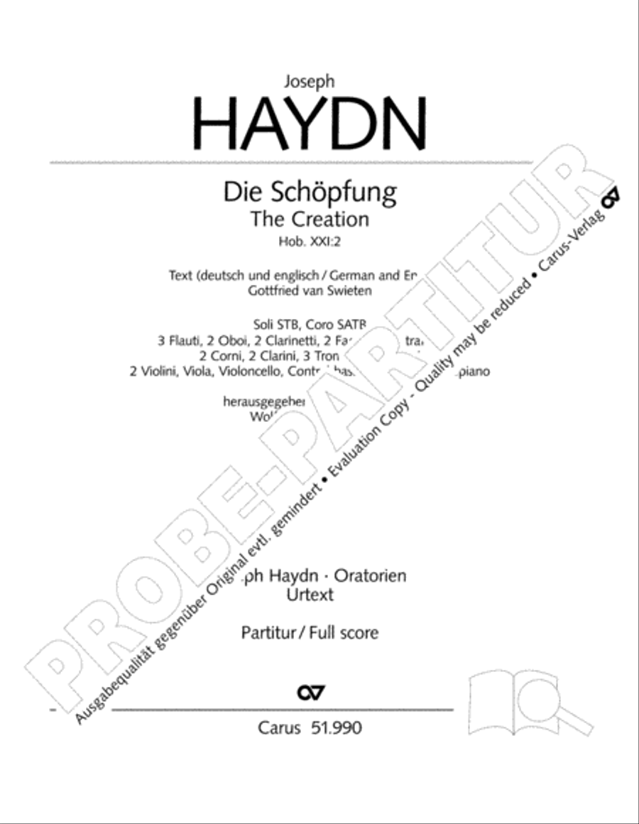 The Creation (Die Schopfung) 4-Part scores gallery preview page 2
