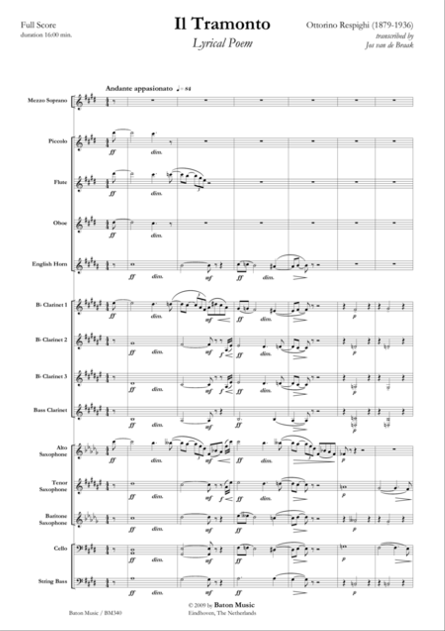 Il Tramonto Il Tramonto Concert Band scores gallery preview page 2