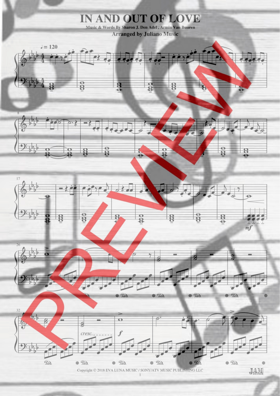 In And Out Of Love Easy Piano scores gallery preview page 2