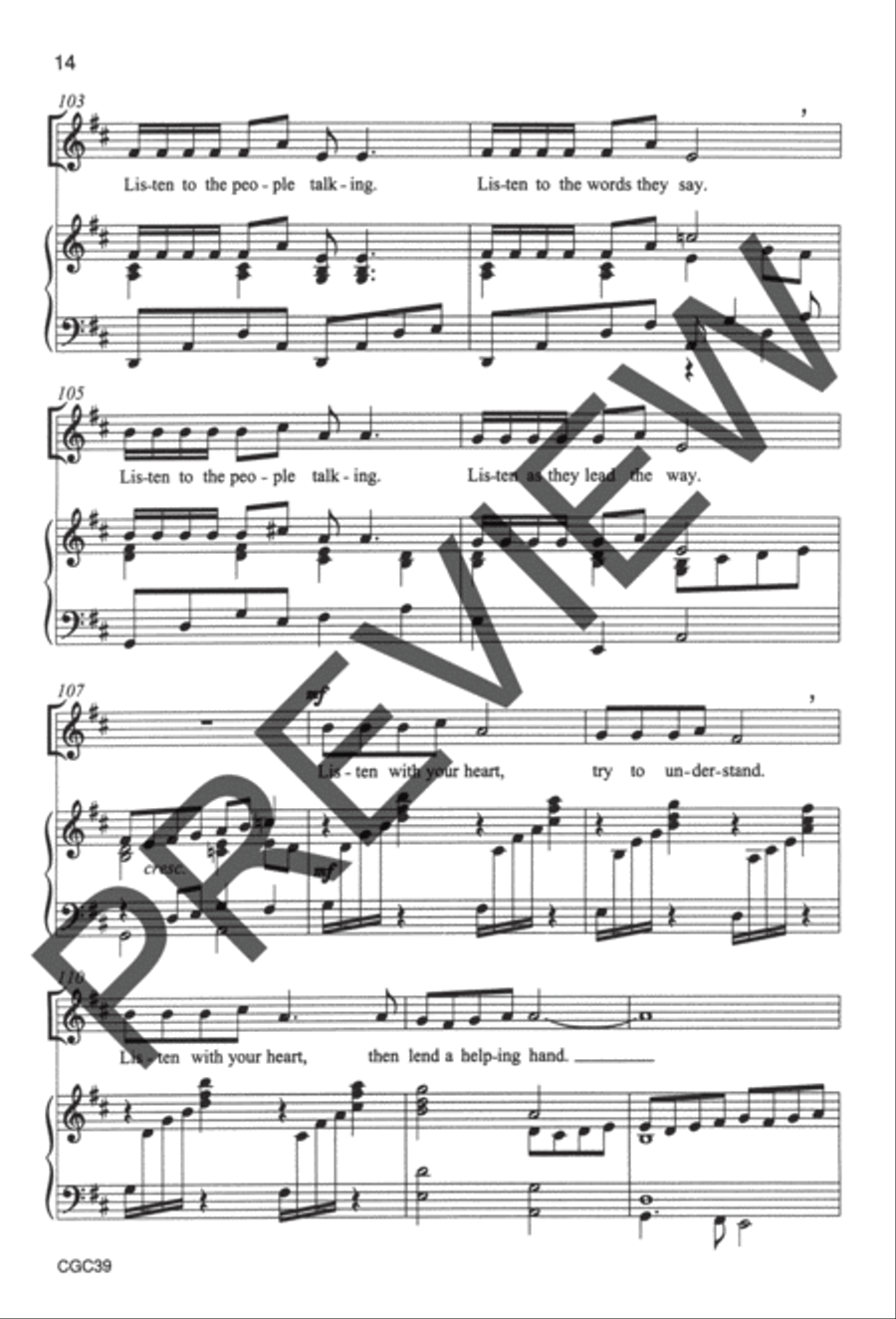 It's Okay to be Different Unison Choir scores gallery preview page 8