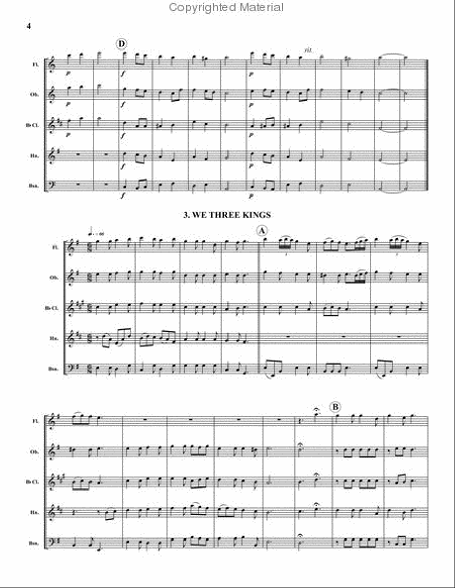 Christmas Suite 2 Woodwind Quintet scores gallery preview page 3