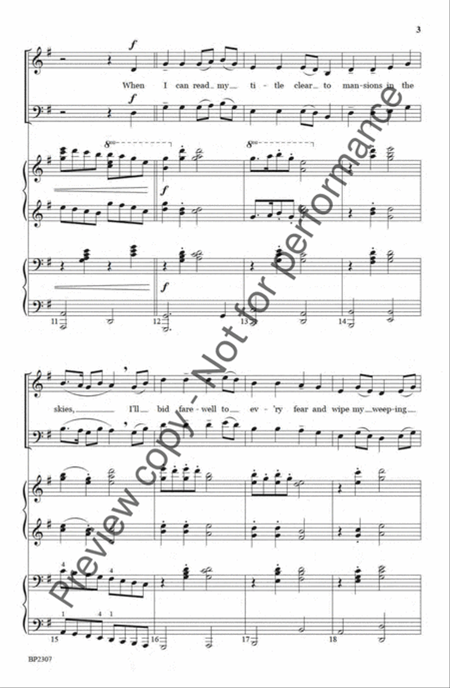 When I Can Read My Title Clear Choir scores gallery preview page 3