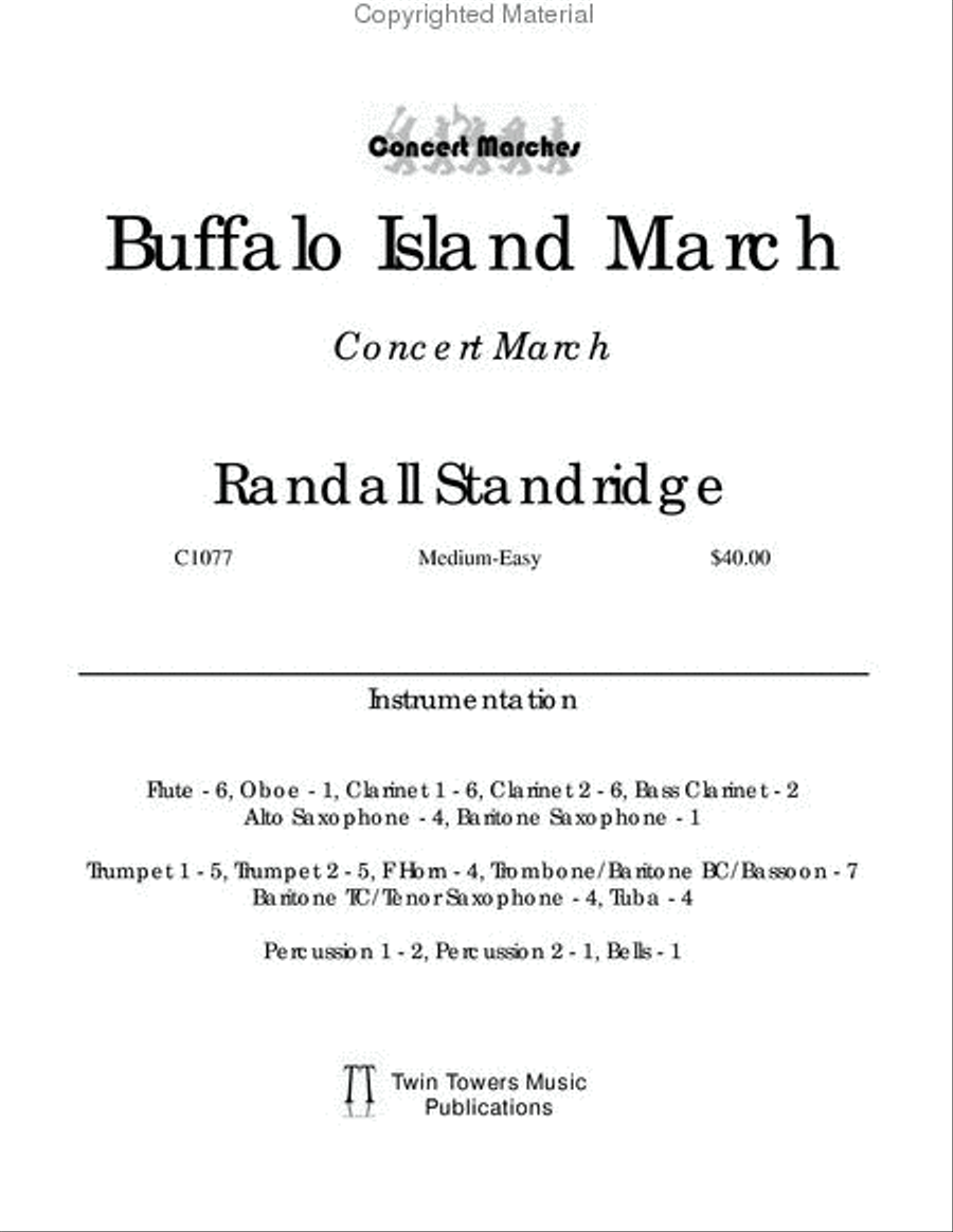 Buffalo Island March Concert Band scores gallery preview page 2