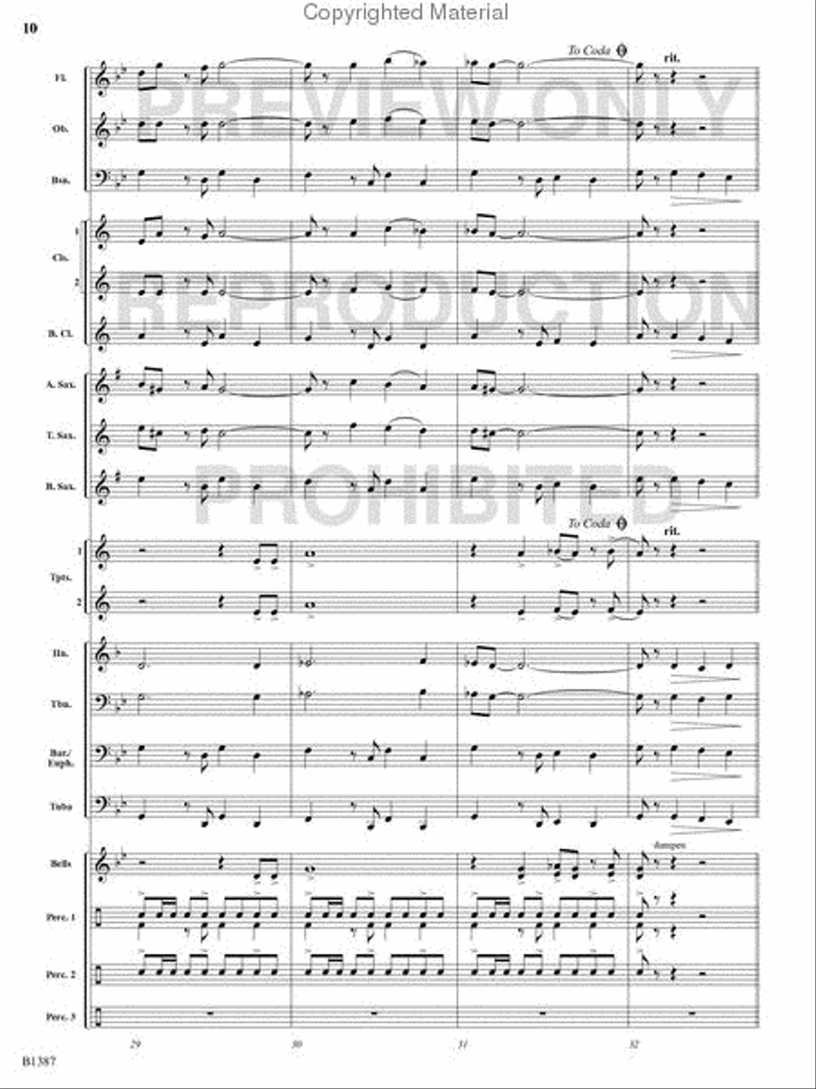 Fiesta Española Concert Band scores gallery preview page 9