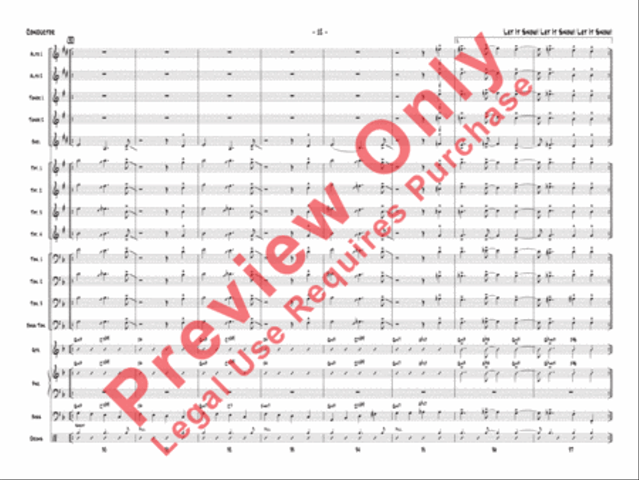 Let It Snow! Let It Snow! Let It Snow! Jazz Ensemble scores gallery preview page 15