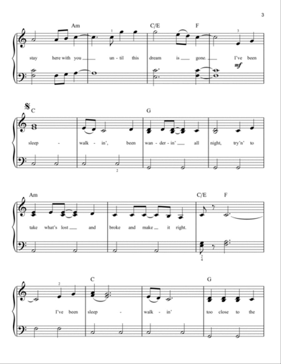 Burning House Easy Piano scores gallery preview page 3