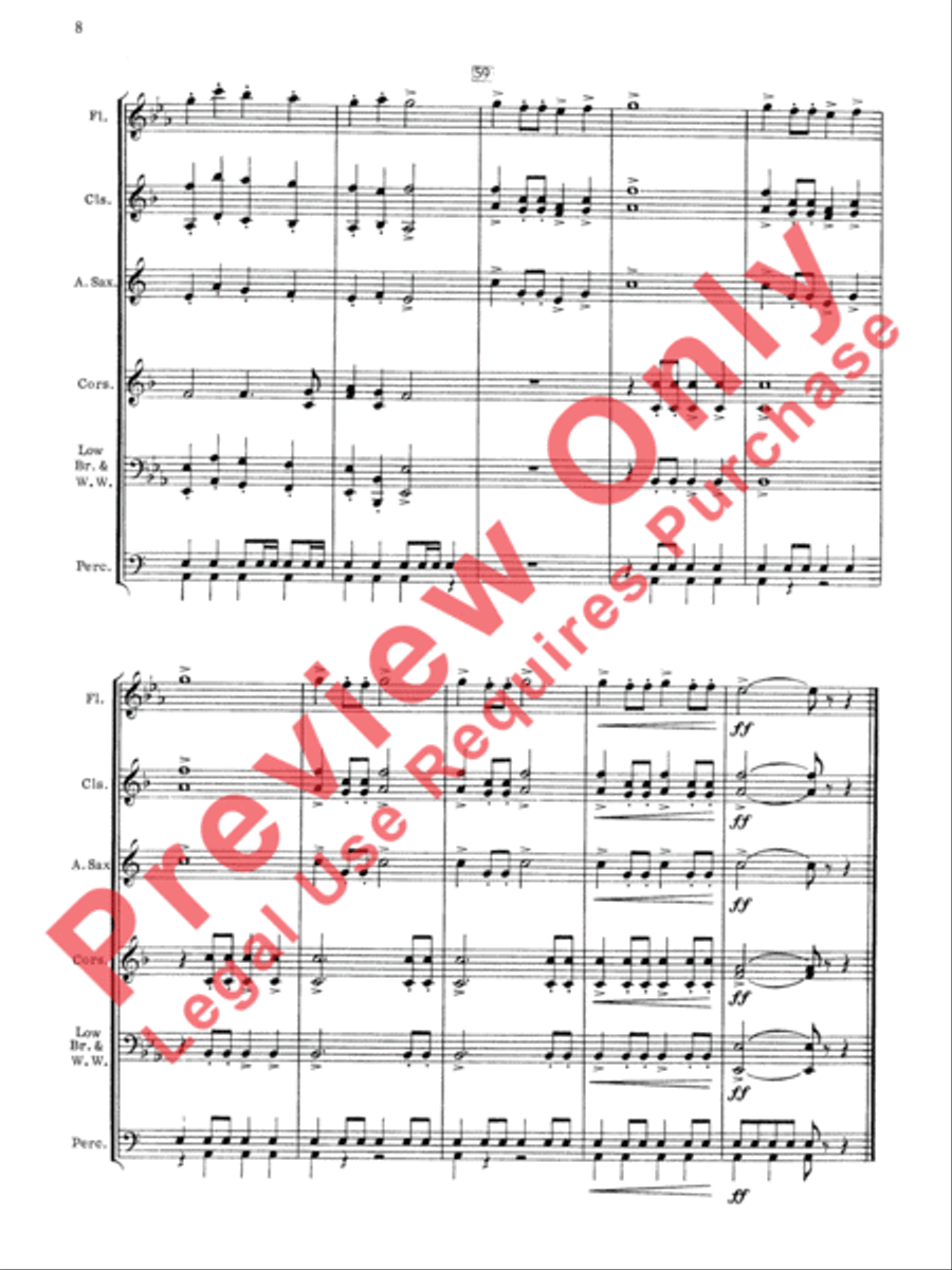 Royal March Concert Band scores gallery preview page 9
