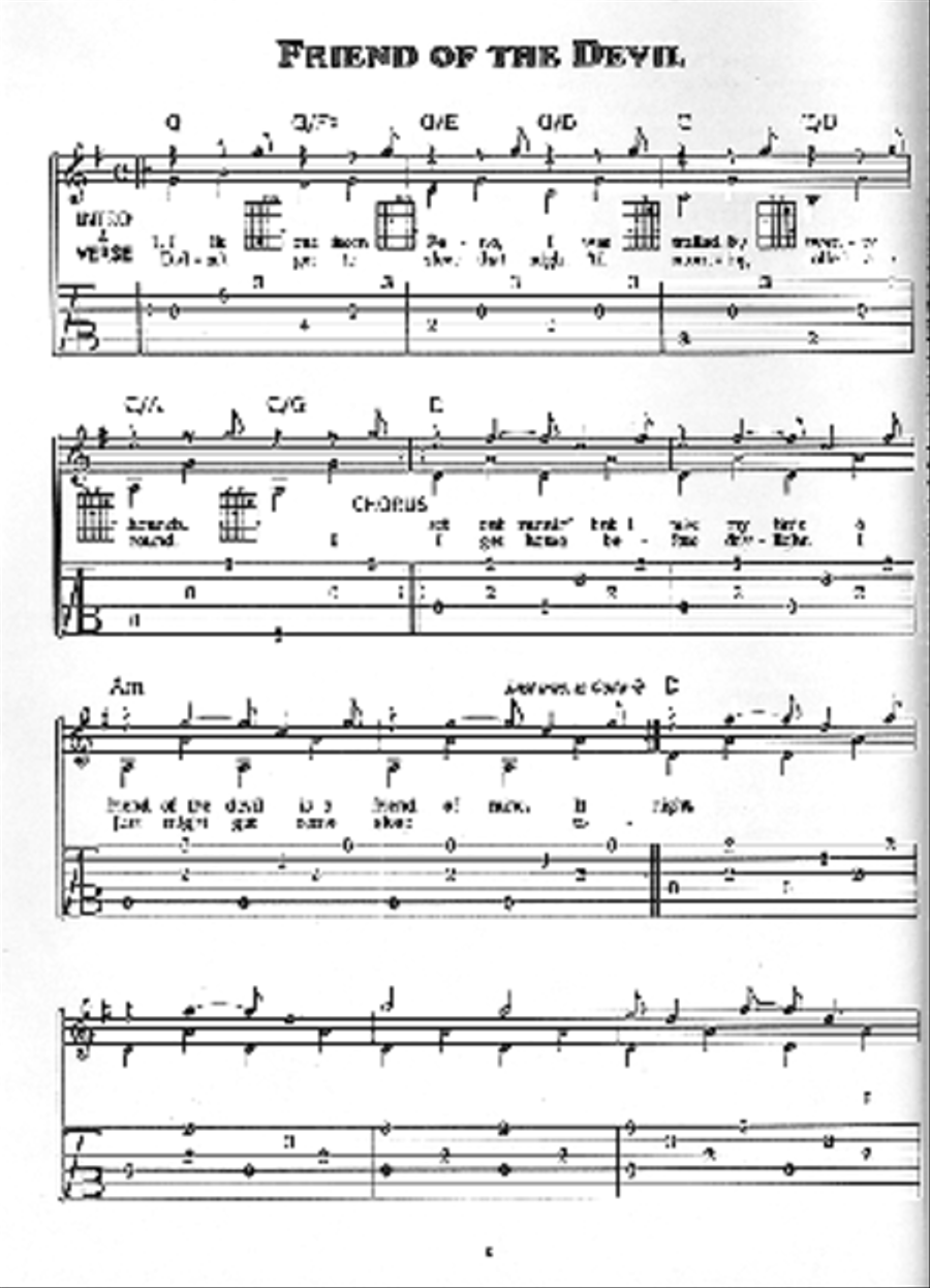 Music of the Grateful Dead Arranged for Fingerstyle Guitar Fingerpicking Guitar scores gallery preview page 3